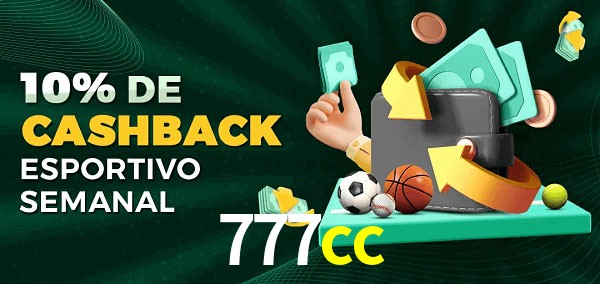 10% de bônus de cashback na 777cc